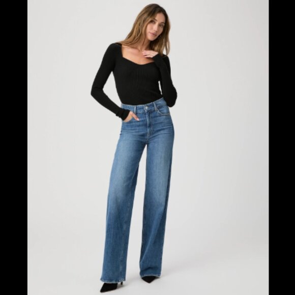 Brand New PAIGE Sasha Wide Leg Jean - Picture 1 of 9